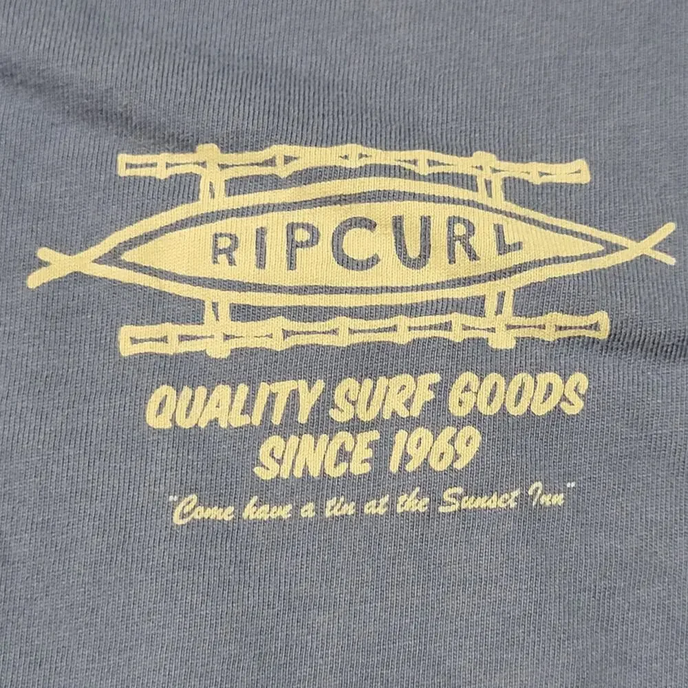 Rip Curl Blue Unisex Tee "Come Have A Tin At The Sunshine Inn" - Size XL - Picture 5 of 6